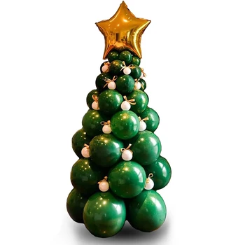 Choinka DIY Balony Zielony Las Seria Świąteczne Symulacja Post Dekoracja Balon Do Domu Przyjęcie Świąteczne Nowy Rok