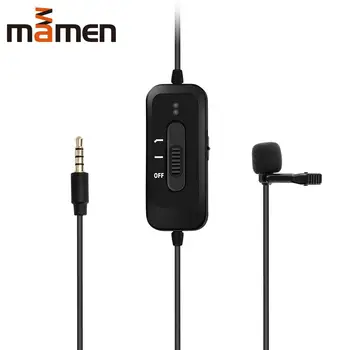 MAMEN KM-D2 Pitnej Pojemnościowy Wielokierunkowy Obroża Mikrofon Mobilne Nagrywanie K Song Mikrofon Przewodowy Mikrofon