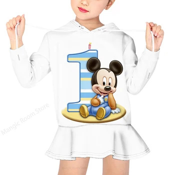 2022 Nowy Jesienno-Zimowy Sukienka-sweter z kapturem z Mickey i Minnie Disney, Miłe i Okrągłym dekoltem, Zimowy Sweter