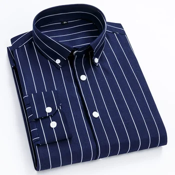 Moda 2022 Nowe Koszule w Pionowe Paski Bluzka z Długim Rękawem dla Mężczyzn Dorywczo Biznesowe Męskie Koszule Bluzki Odzież Męska Camisas W321